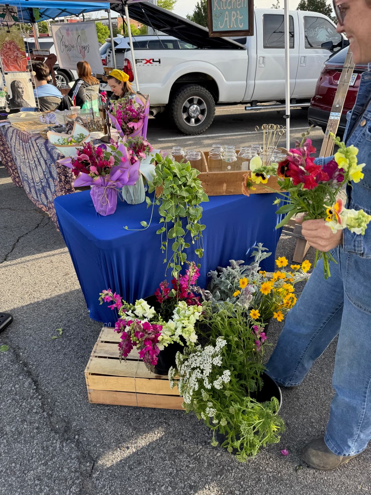 Fresh flowers ready for arranging